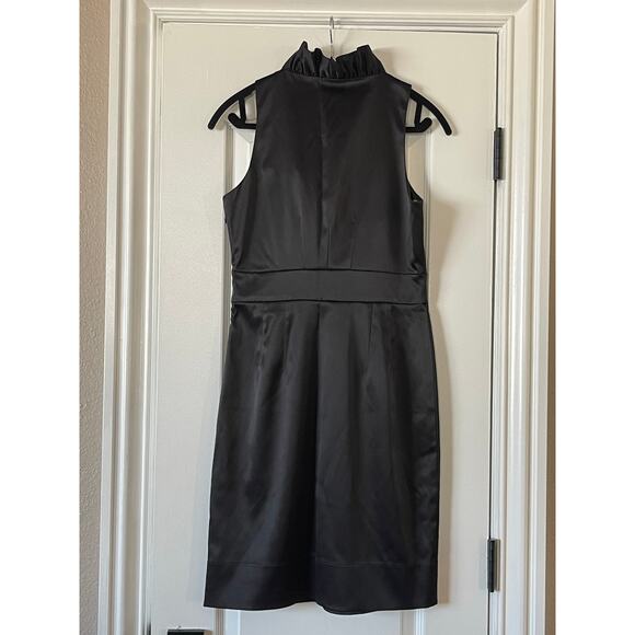 NWT Taylor Dress Black SATIN Pencil Evening Cocktail Size 6 - Picture 7 of 7